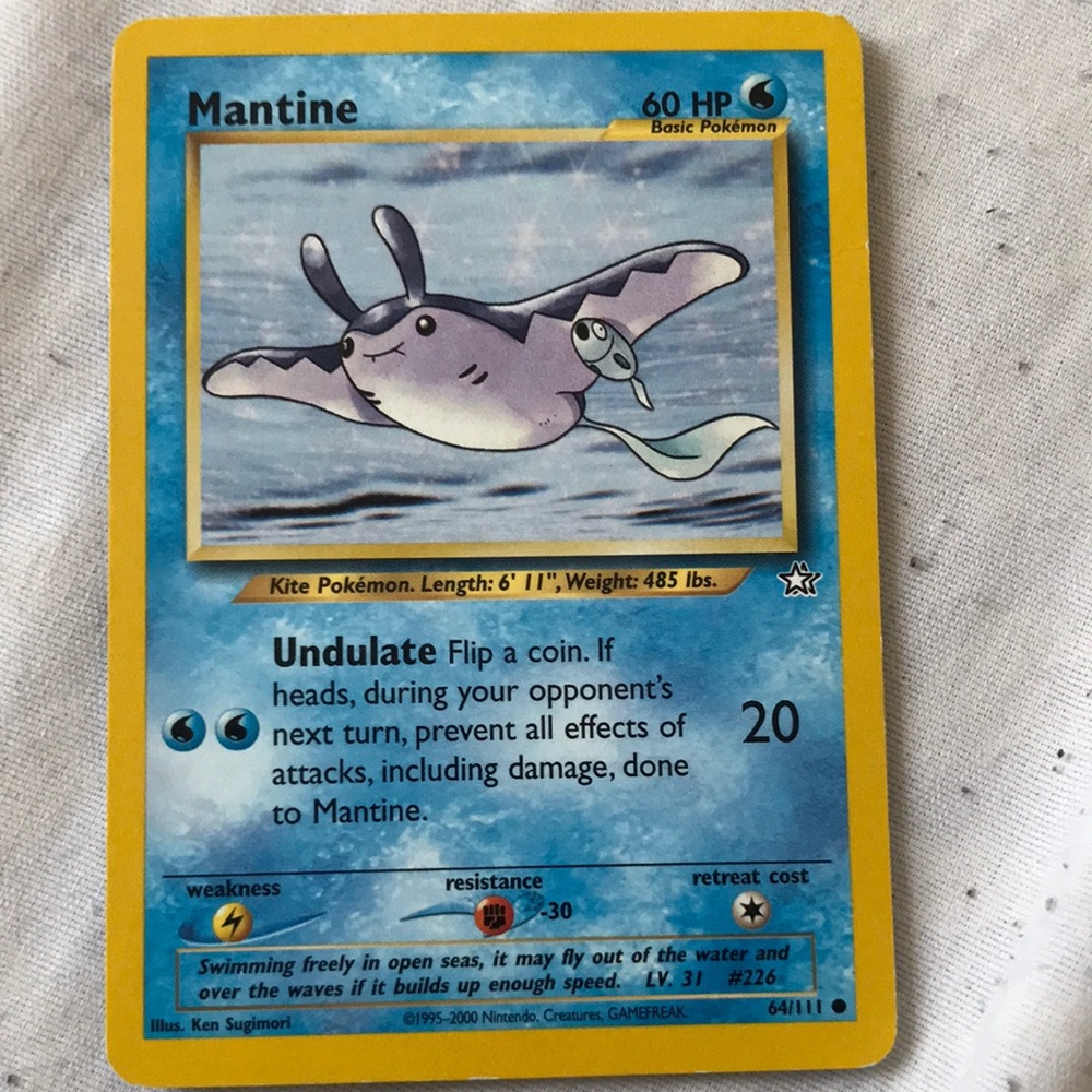 Mantine Pokémon card